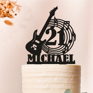 Guitar Cake Topper, Music Cake Topper, Guitar, Musician, Band Party,Musical Instrument,birthday Cake Topper,Guitar cake topper birthday 2334