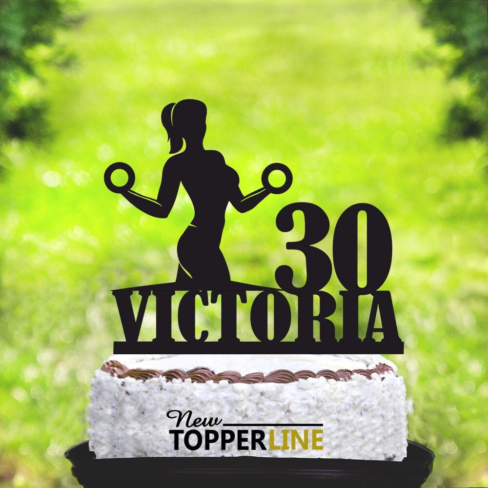 Female fitness cake topperfitness cake topperBirthday cake | Etsy