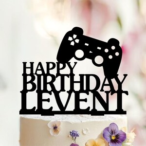 Personalized Video Game Controller Birthday Cake Topper