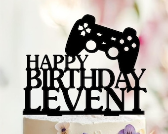 Personalized Video Game Controller Birthday Cake Topper
