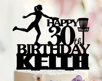 Frisbee Birthday Cake Topper, Disc Golf Toppers Party Decoration