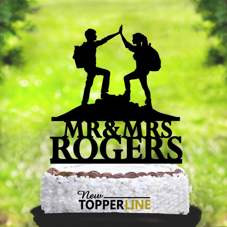 Mountain Climbers Cake TopperPersonalized Cake TopperWedding Etsy