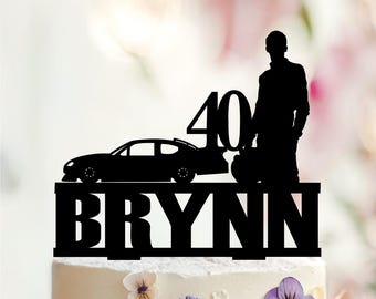 Personalized Racing Car Cake Topper, Nascar Birthday Party