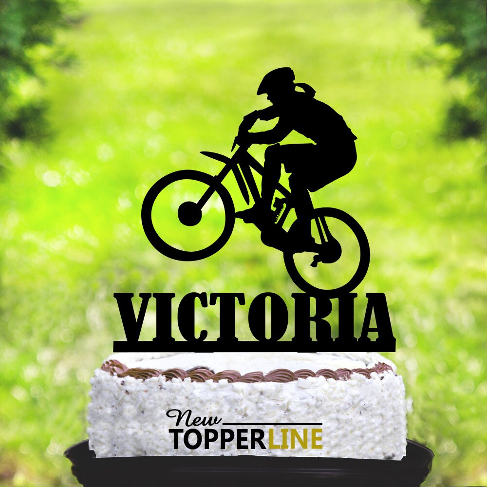 Girl Cake Toppermountain Biking Women Cake Toppermountain Etsy