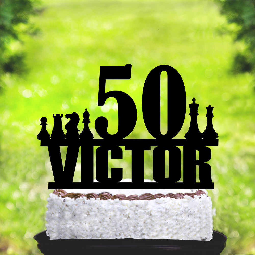 Chess Cake Topperchess Birthday Cake Topperchess Party 50 Etsy