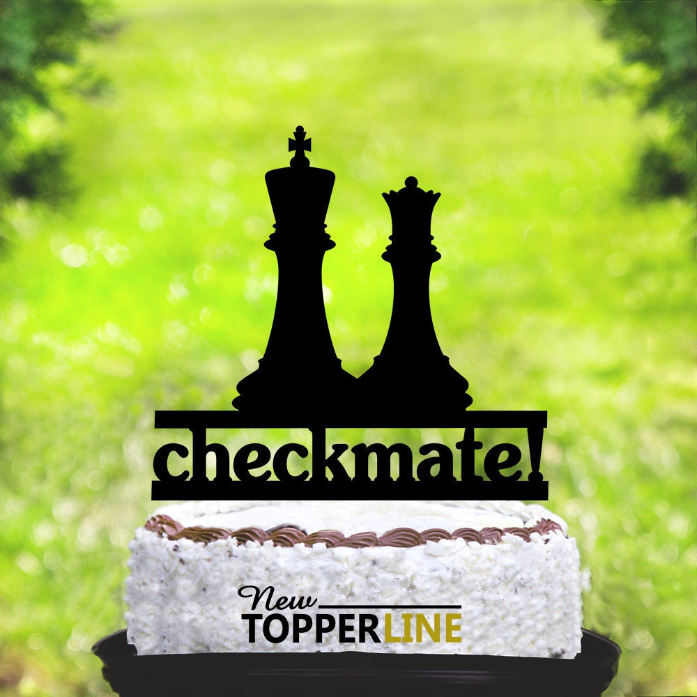 King and Queen Chess Wedding Cake TopperChess Wedding Cake Etsy