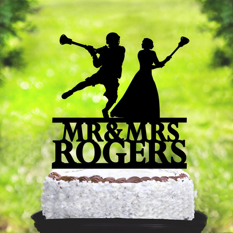 Lacrosse Wedding Cake Topper Lacrosse Players Wedding Cake Etsy