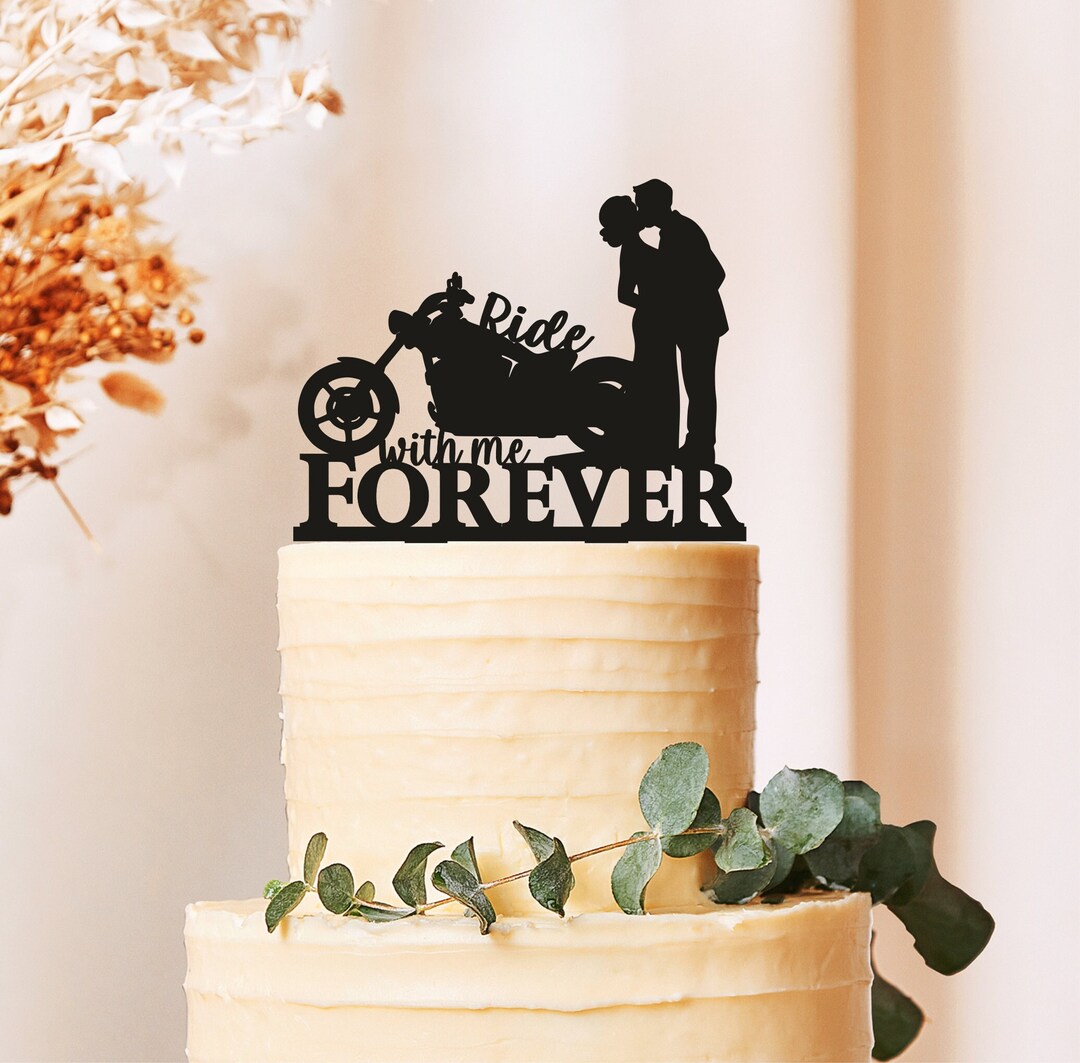 Ride With Me Forever Bride and Groom With Motorbike Etsy