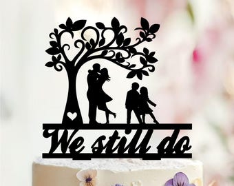 Adorno para tarta "We Still Do", árbol genealógico, aniversario de boda