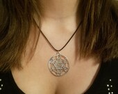 Metatron 39 s Cube Necklace - Silver Sacred Geometry Pendant Jewelry