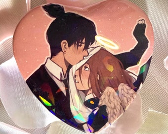 Akiangel Heart Button Badge