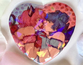 Mint x Ichigo Heart Button Badge