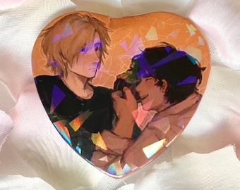 Asheiji Heart Button Badge