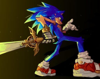Sonic and the Black Knight A5 Print