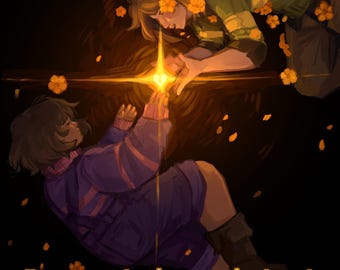 Undertale Stay Determined - A5 Art print