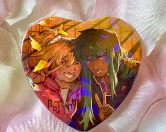 Kido x Momo Heart Button Badge