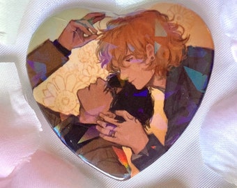 Kusajou Heart Button Badge