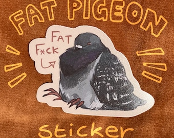 Fat Pigeon Sticker