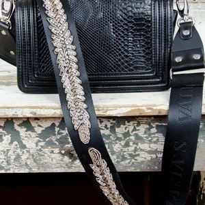 Rhinestone Guitar Strap for purse, Glamorous bag strap, Sparkly handbag strap, Crossbody Shiny guitar strap for bag, tote or purse