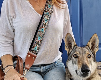 Correa de guitarra para bolso, correa para monedero, correas de repuesto para bolso de hombro, correa para bolso cruzado, correa para bolso azul <<Bolso NO incluido>>