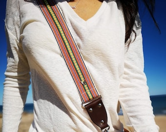 Correa para guitarra estilo bolso de mano, correa ajustable para bolso, monederos y bandoleras, estilo bohemio, correa para bolso de hombro <<Monedero NO incluido>>