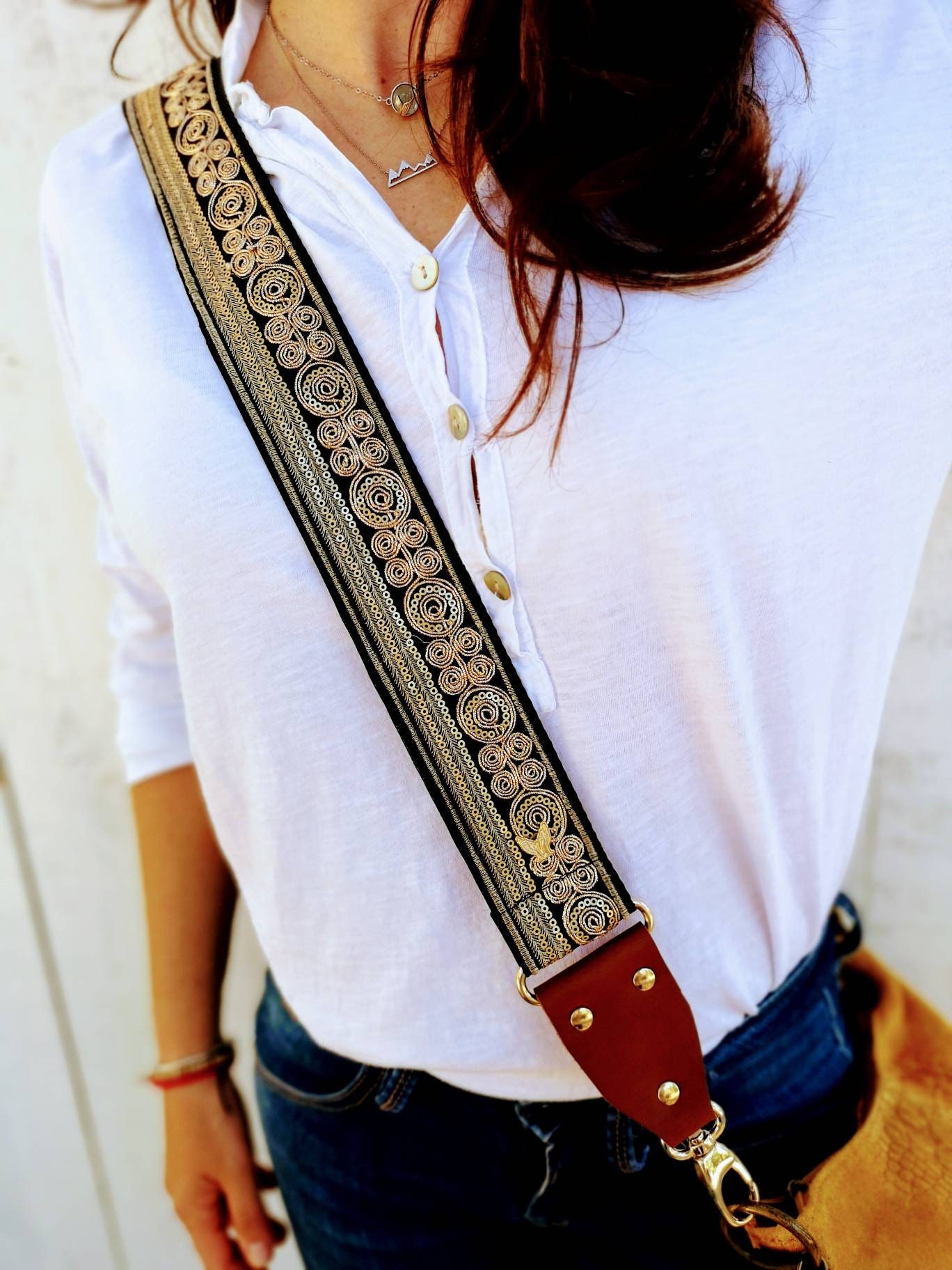 Guitar Strap Purse With Sequin Details. Handbag Strap - Etsy