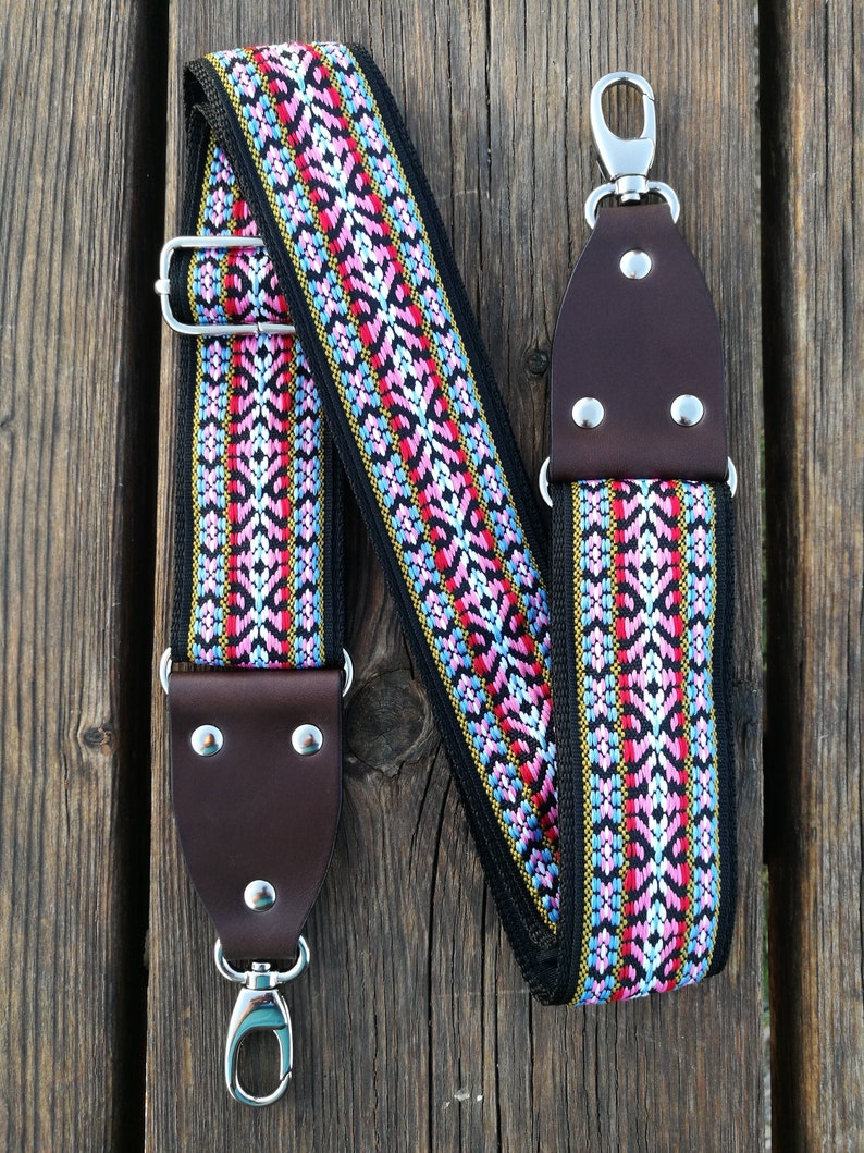 Guitar Strap Style Cross Body Bag Adjustable Strap Purses Etsy