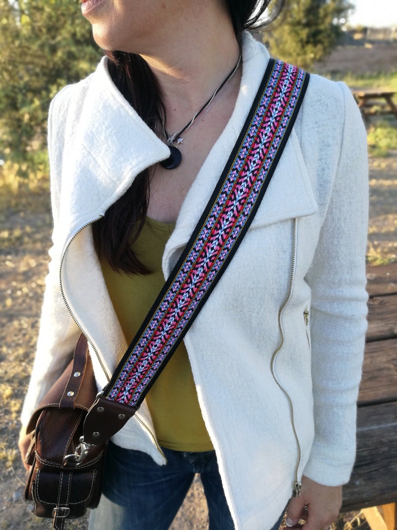 Guitar Strap Style Cross Body Bag Adjustable Strap Purses Etsy