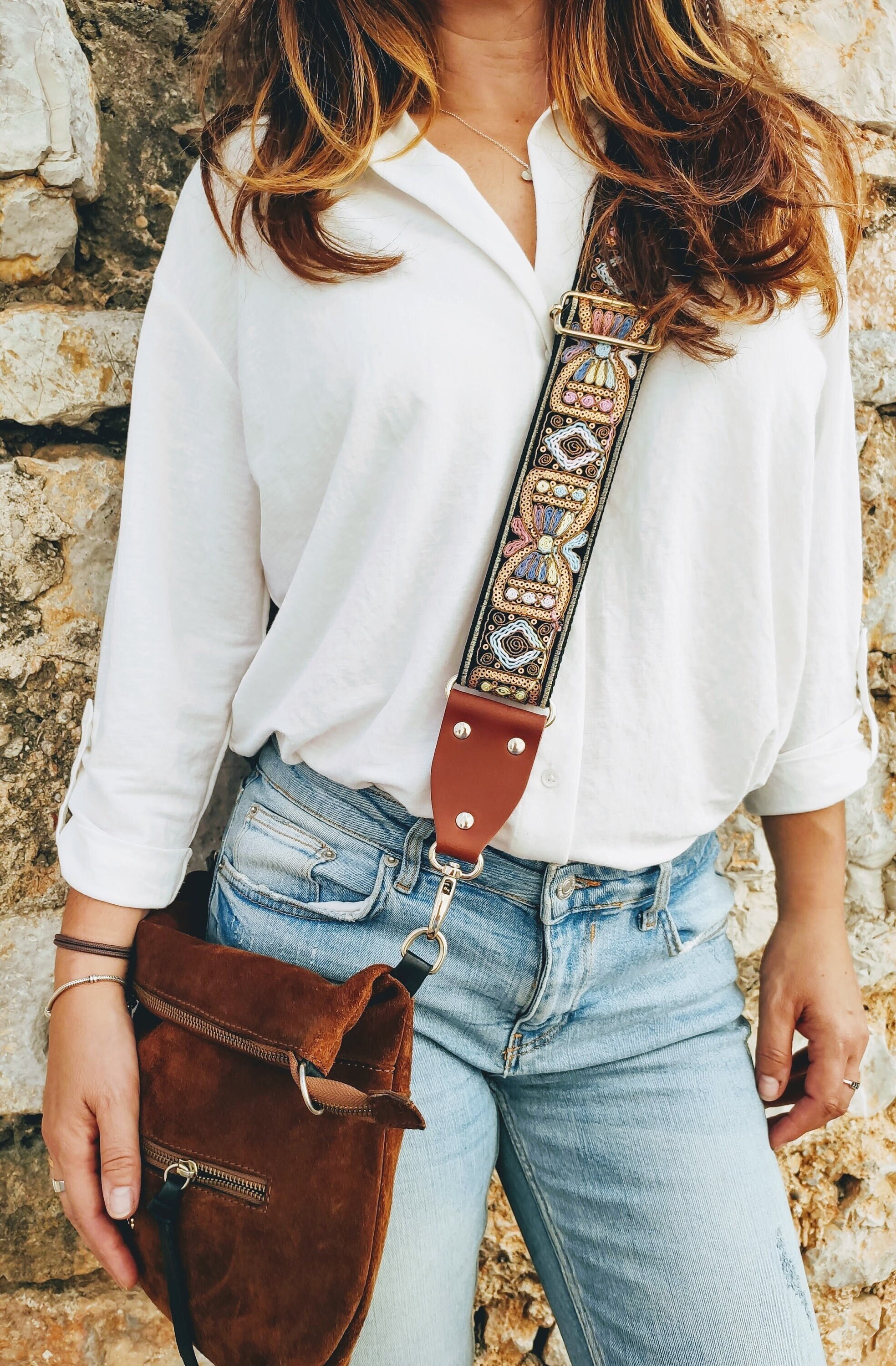 Guitar Strap Purse With Sequin Details. Handbag Strap Etsy UK