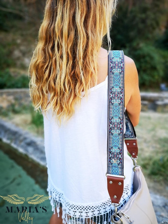 Guitar Strap for Bag With Sequin Details, Shoulder Bag Strap