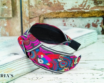 Bandeaux noués, Serre-tête brodé, Serre-tête large et confortable, Serre-tête noué, Accessoires pour cheveux, Serre-tête printemps-été pour femme