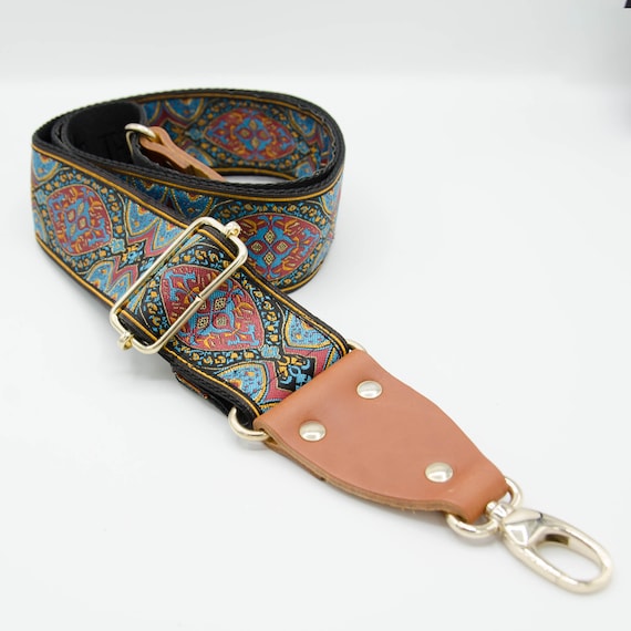 Guitar Strap for Purse, Bag Strap Crossbody, Purse Strap 2 inch Wide, Purse Strap Embroidered, Shoulder Bag Strap, <