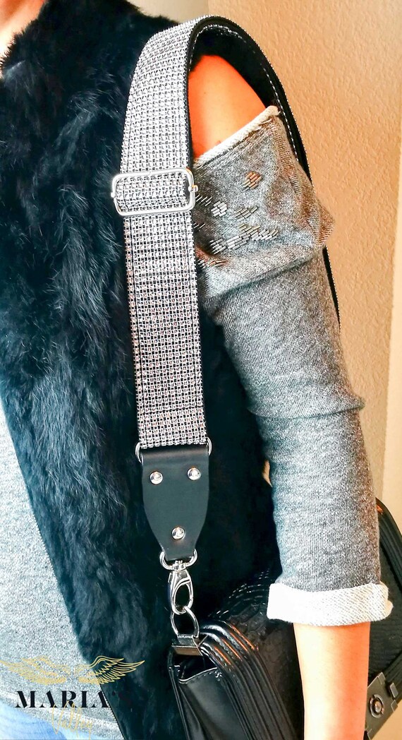 Rhinestone Guitar Strap for Purse Glamorous Bag Strap 