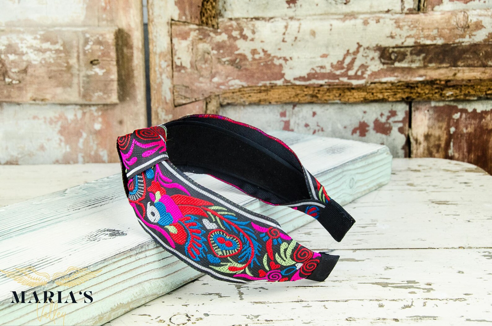 Top Knot Headbands Embroidered Headband Comfortable Wide Etsy