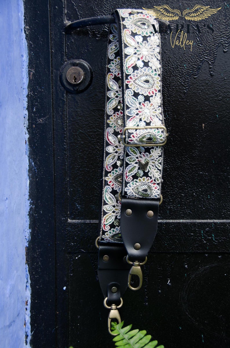 Guitar Strap Purse With Sequin Details. Handbag Strap Etsy