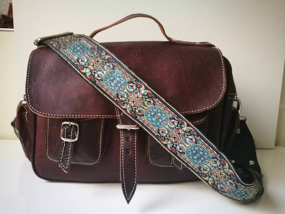 leather guitar strap purse