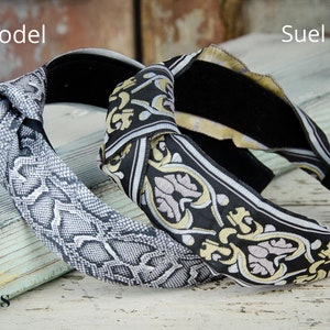 Top Knot headbands, Embroidered Headband, comfortable wide headband, Knotted Headband, Hair Accessories, Spring Summer Headband for Women