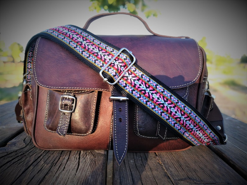 Guitar Strap Style Cross Body Bag Adjustable Strap Purses Etsy