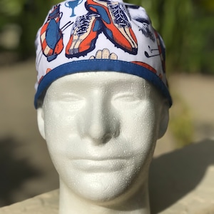 GOLF CARTS-Doctor surgical cap w/ sweat band,name tag,dermatologist hat,vet scrub hat,nurse,dentist,hyg,X-ray tech,medical tech,phlebotomist