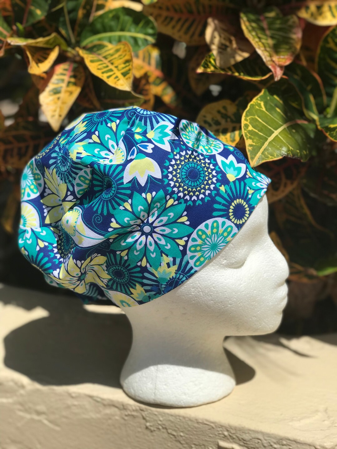 LARGE FLOWERS- Doctor Surgical Cap,plastic Surgeon Scrub Hat,vet,nurse ...