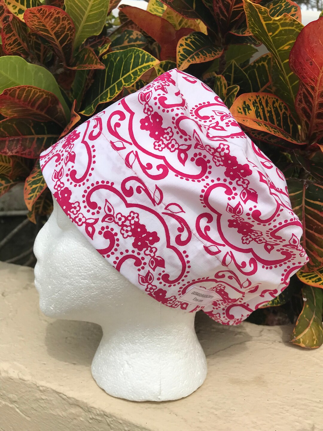 Pink French Lace Surgical Scrub Cap: Women's Doctor/nurse Hat, Surgical ...