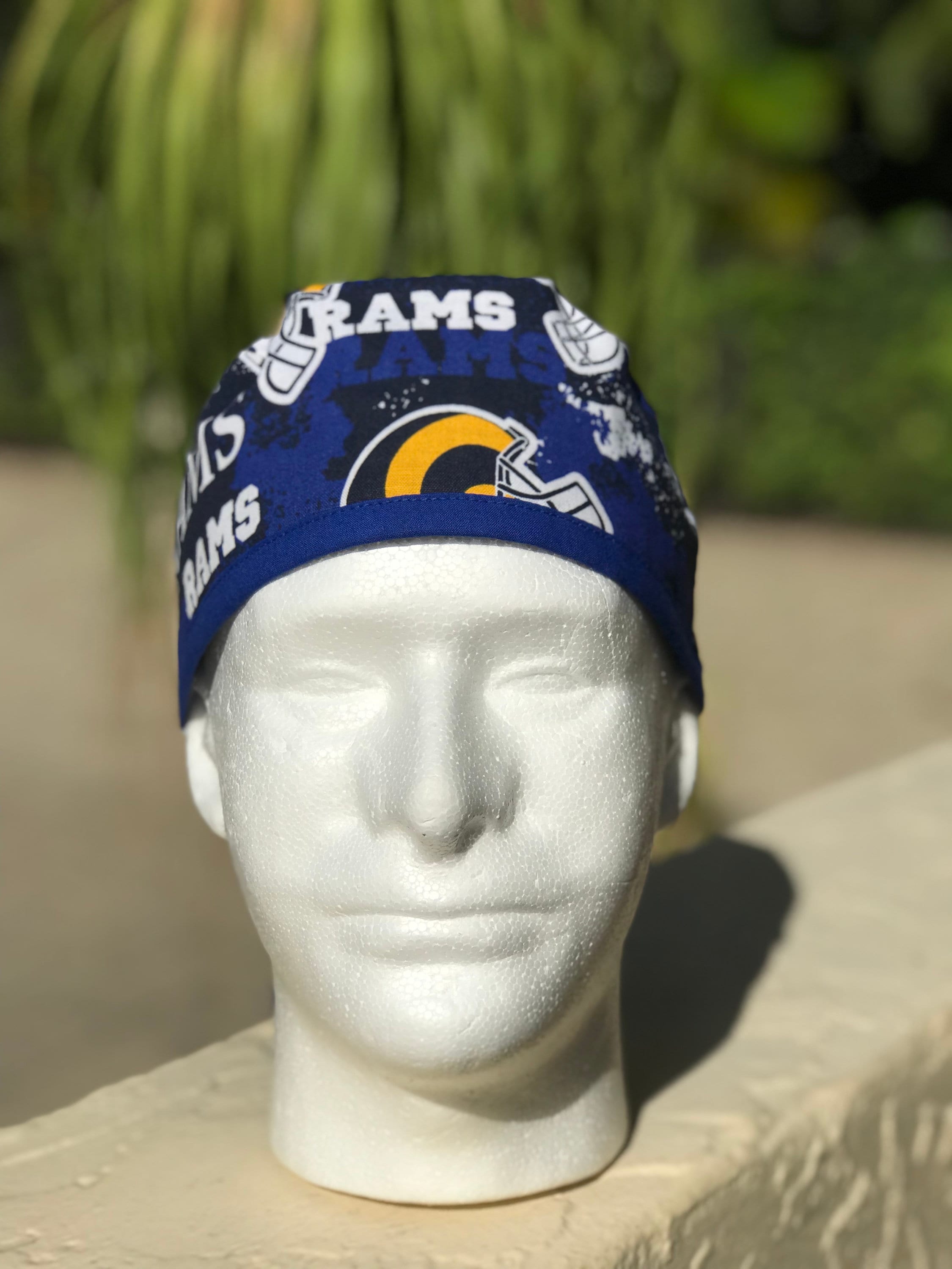 GosiaSurgicalCaps La RAMS-Doctor Surgical Cap w/ Sweat band,anesthesiologist hat,nurse Scrub hat,dentist,hyg,med Lab tech,X-ray tech,baker,chef hat,bandanna !