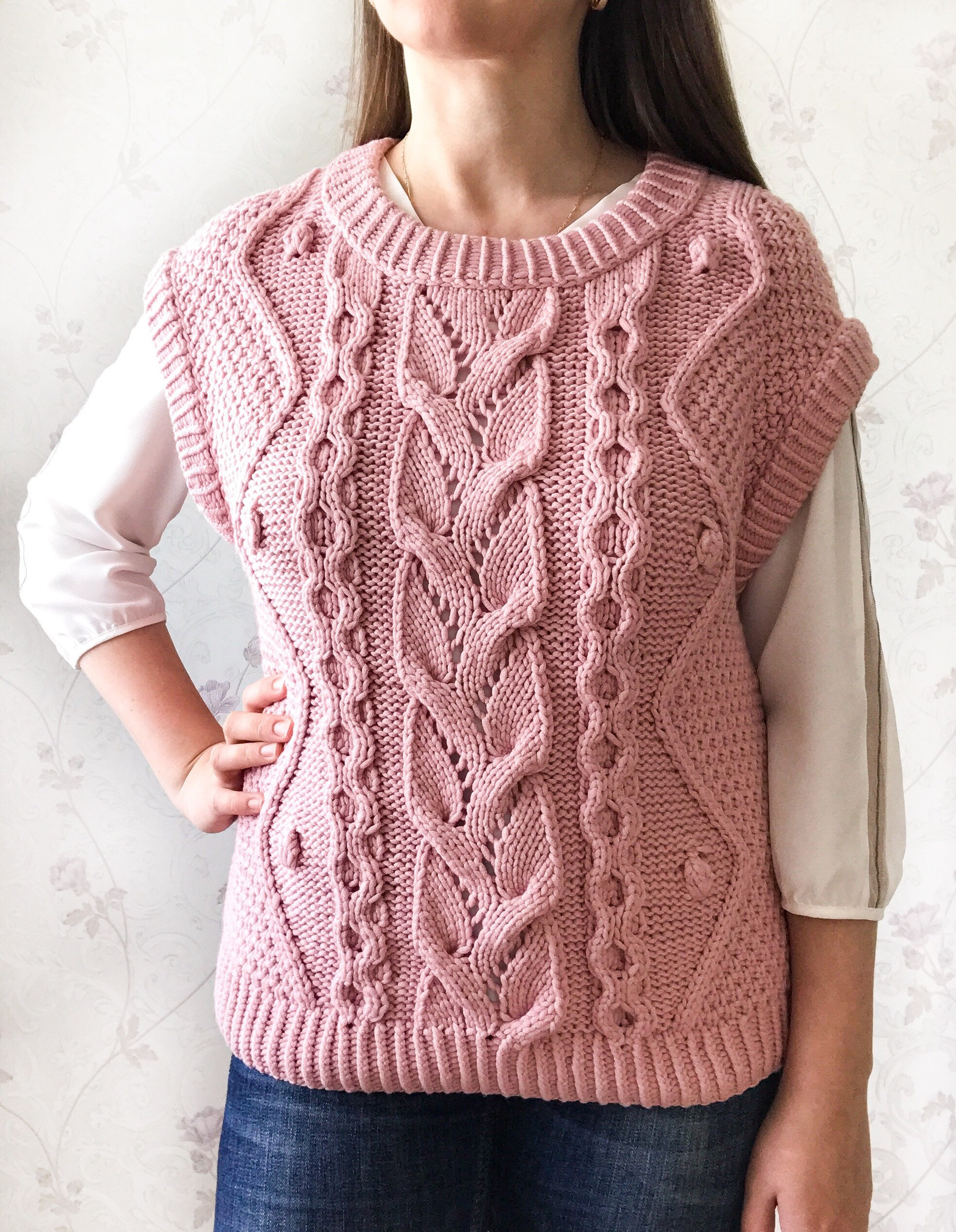 pink sweater vest womens