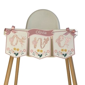 Fairy First Birthday Highchair Banner, Personalized with Name Banner, My Fairy 1st Birthday Party Decorations