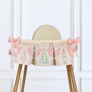Nutcracker First Birthday High Chair Banner, Sugar Plum Fairy: Land of the Sweets