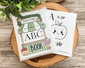 Farmer's Market ABC Coloring Book, Baby Shower Activity (PRINTED), Baby's First Book