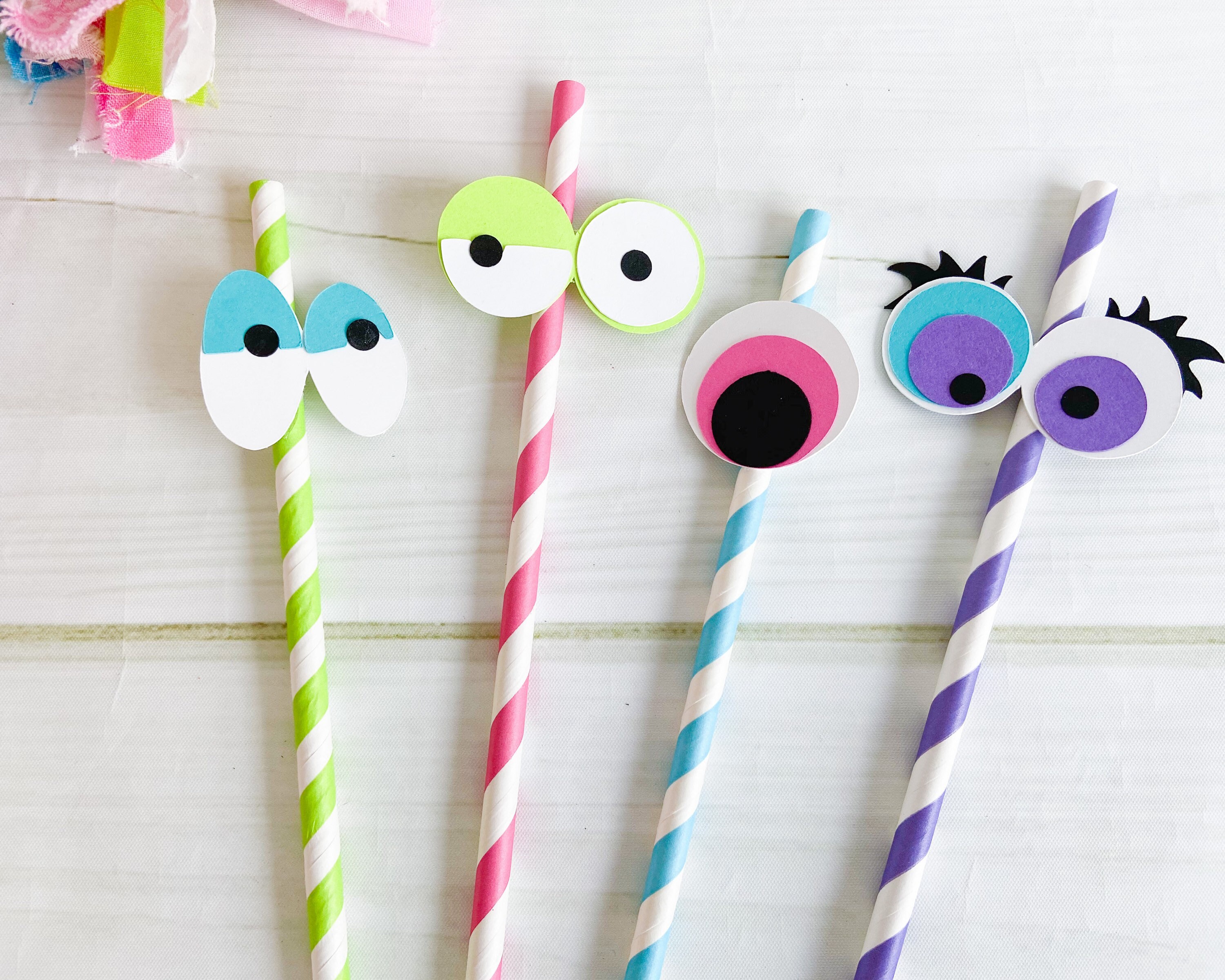 Monster Eyes Party Straws Set of 12 Googley Eye Party Etsy