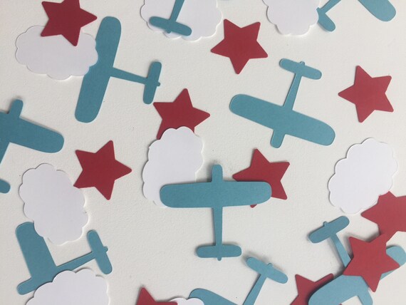 Airplane Birthday Confetti Around The World Theme Party Etsy