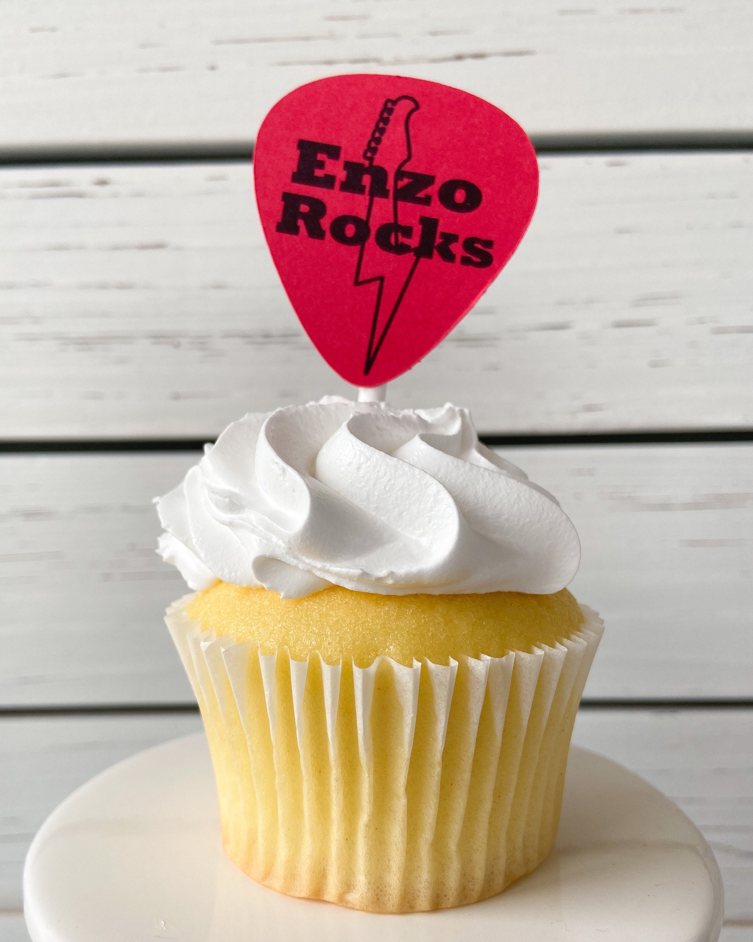Rock N' Roll Cupcake Toppers Set of 12 Rock Star 1st Etsy