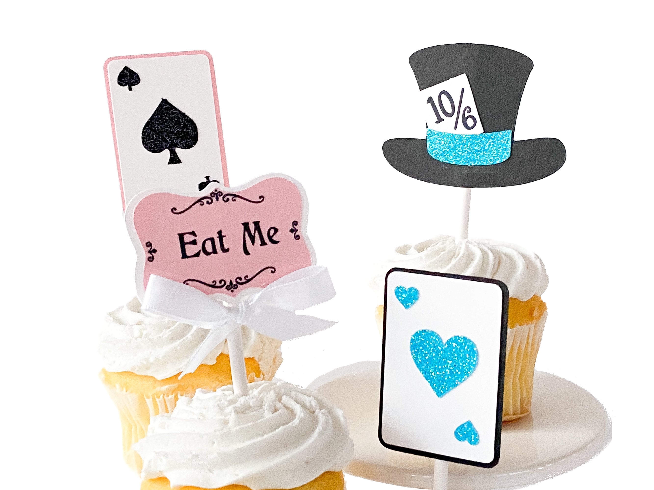 Alice in Wonderland Birthday Party Decorations,Alice in Wonderland Themed Party Pack Supplies with Happy Birthday Banner,Cake Topper,Cupcake Toppers